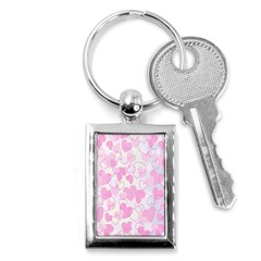 Valentine Background Hearts Bokeh Key Chain (rectangle) by Ravend