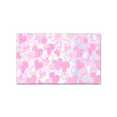 Valentine Background Hearts Bokeh Sticker (rectangular) by Ravend