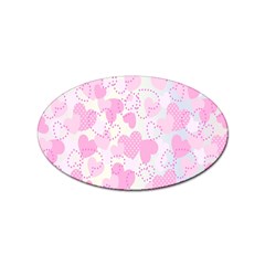 Valentine Background Hearts Bokeh Sticker Oval (10 Pack) by Ravend