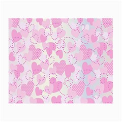 Valentine Background Hearts Bokeh Small Glasses Cloth (2 Sides)