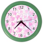 Valentine Background Hearts Bokeh Color Wall Clock Front