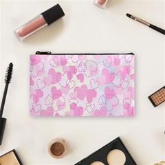 Valentine Background Hearts Bokeh Cosmetic Bag (Small)