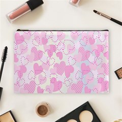 Valentine Background Hearts Bokeh Cosmetic Bag (Large)