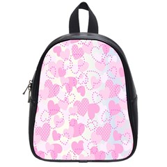 Valentine Background Hearts Bokeh School Bag (Small)