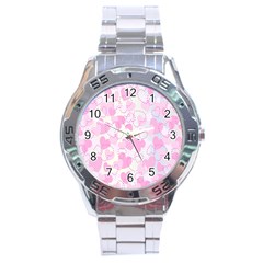 Valentine Background Hearts Bokeh Stainless Steel Analogue Watch