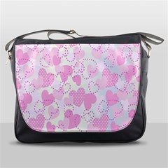 Valentine Background Hearts Bokeh Messenger Bag