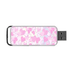 Valentine Background Hearts Bokeh Portable USB Flash (One Side)