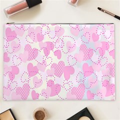 Valentine Background Hearts Bokeh Cosmetic Bag (XXL)