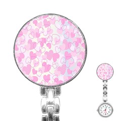 Valentine Background Hearts Bokeh Stainless Steel Nurses Watch