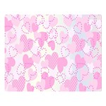 Valentine Background Hearts Bokeh Two Sides Premium Plush Fleece Blanket (Large) 80 x60  Blanket Front