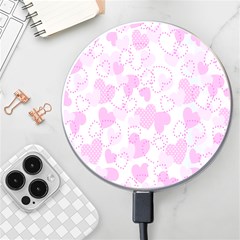 Valentine Background Hearts Bokeh Wireless Fast Charger(White)