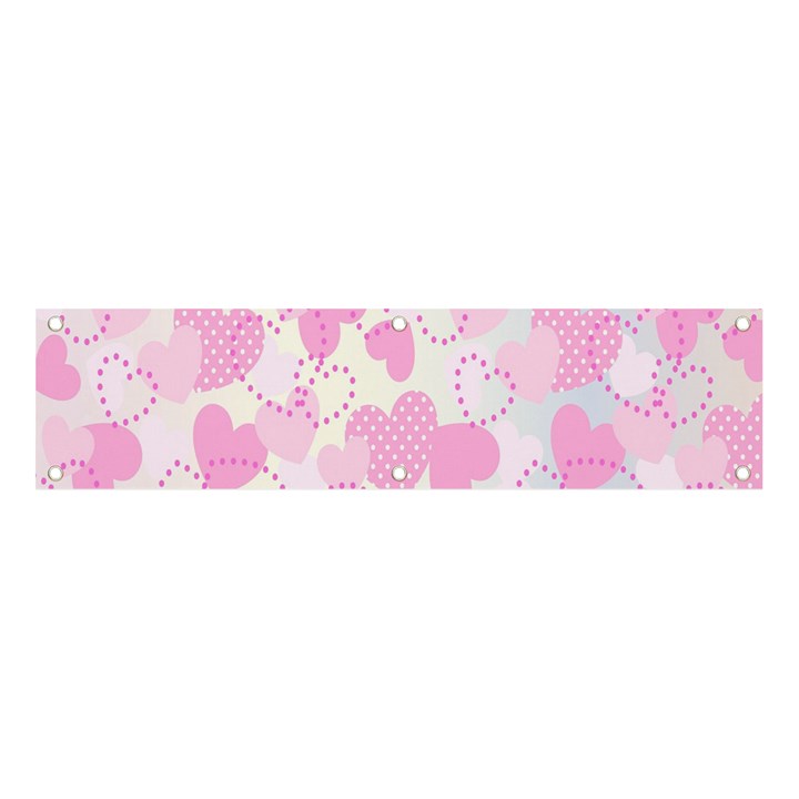 Valentine Background Hearts Bokeh Banner and Sign 4  x 1 