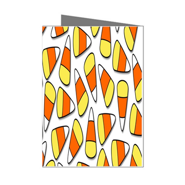 Candy Corn Halloween Candy Candies Mini Greeting Cards (Pkg of 8)