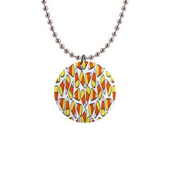 Candy Corn Halloween Candy Candies 1  Button Necklace by Ravend