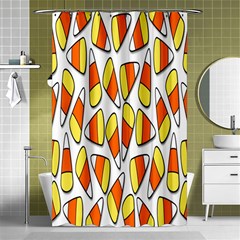 Candy Corn Halloween Candy Candies Shower Curtain 48  X 72  (small)  by Ravend