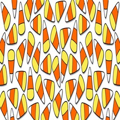 Candy Corn Halloween Candy Candies Play Mat (square) by Ravend