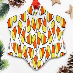 Candy Corn Halloween Candy Candies Ornament (snowflake) by Ravend