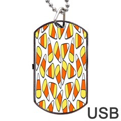 Candy Corn Halloween Candy Candies Dog Tag Usb Flash (one Side) by Ravend