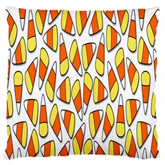 Candy Corn Halloween Candy Candies Large Premium Plush Fleece Cushion Case (one Side) by Ravend