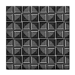 Pattern Op Art Black White Grey Tile Coaster by Ravend