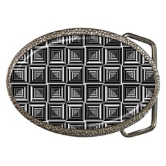 Pattern Op Art Black White Grey Belt Buckles by Ravend