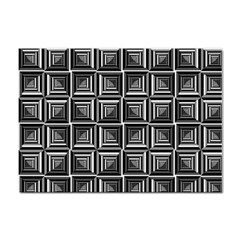 Pattern Op Art Black White Grey Sticker A4 (10 Pack) by Ravend