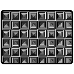 Pattern Op Art Black White Grey Fleece Blanket (large) by Ravend