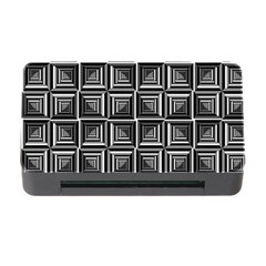 Pattern Op Art Black White Grey Memory Card Reader With Cf by Ravend