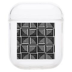 Pattern Op Art Black White Grey Soft Tpu Airpods 1/2 Case by Ravend