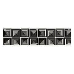 Pattern Op Art Black White Grey Banner And Sign 4  X 1  by Ravend