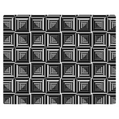 Pattern Op Art Black White Grey Premium Plush Fleece Blanket (medium) by Ravend