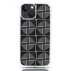 Pattern Op Art Black White Grey Iphone 13 Mini Tpu Uv Print Case by Ravend