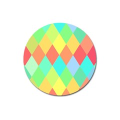 Low Poly Triangles Magnet 3  (round) by Ravend