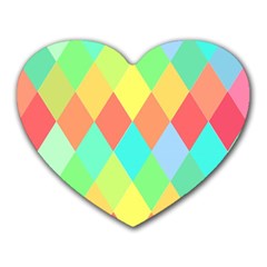 Low Poly Triangles Heart Mousepad by Ravend