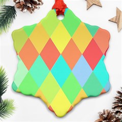 Low Poly Triangles Snowflake Ornament (two Sides) by Ravend