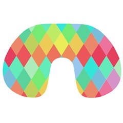 Low Poly Triangles Travel Neck Pillow by Ravend