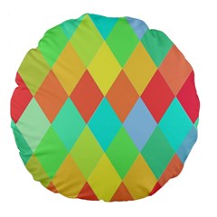 Low Poly Triangles Large 18  Premium Flano Round Cushions by Ravend