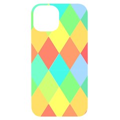 Low Poly Triangles Iphone 14 Black Uv Print Case by Ravend