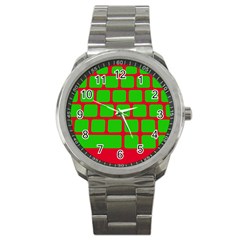 Keyboard Keys Computer Input Pc Sport Metal Watch by Ravend