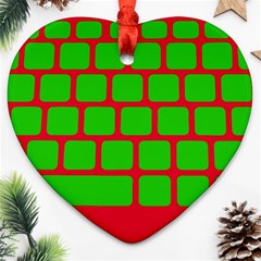 Keyboard Keys Computer Input Pc Heart Ornament (two Sides) by Ravend