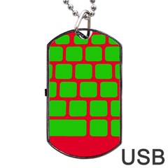 Keyboard Keys Computer Input Pc Dog Tag Usb Flash (one Side) by Ravend