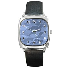 Lines Shapes Pattern Web Creative Square Metal Watch by Ravend