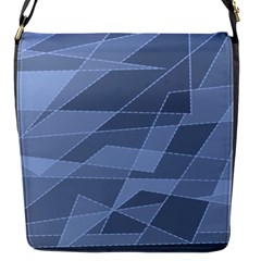 Lines Shapes Pattern Web Creative Flap Closure Messenger Bag (s) by Ravend