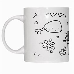 Set Chalk Out Scribble Collection White Mug by Ravend