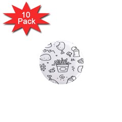 Set Chalk Out Scribble Collection 1  Mini Magnet (10 Pack)  by Ravend