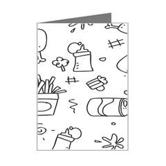 Set Chalk Out Scribble Collection Mini Greeting Card by Ravend