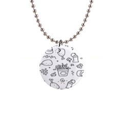 Set Chalk Out Scribble Collection 1  Button Necklace by Ravend