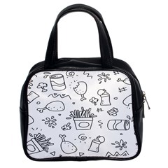 Set Chalk Out Scribble Collection Classic Handbag (two Sides) by Ravend