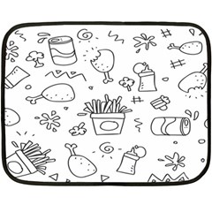 Set Chalk Out Scribble Collection Fleece Blanket (mini) by Ravend