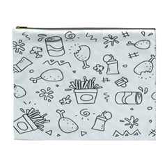 Set Chalk Out Scribble Collection Cosmetic Bag (xl) by Ravend